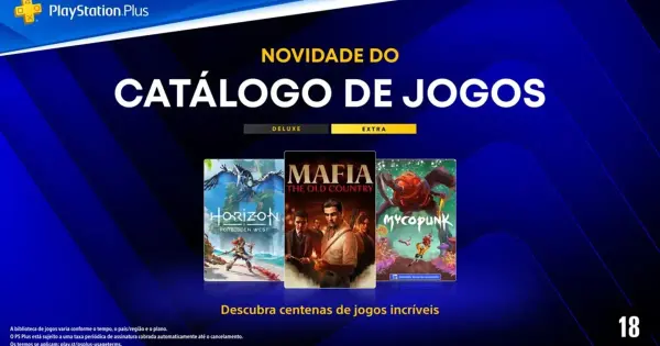PS Plus anuncia Mafia e Horizon no catálogo de outubro